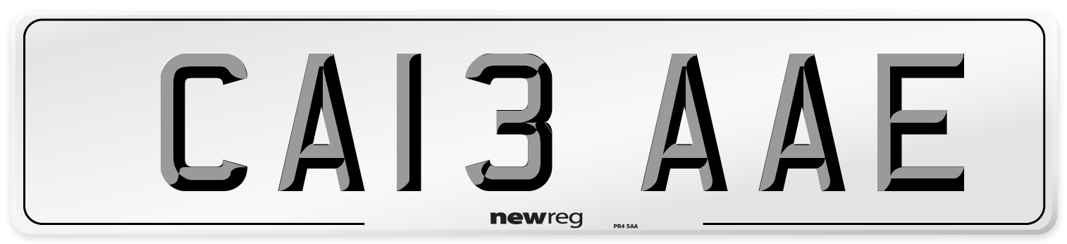CA13 AAE Number Plate from New Reg